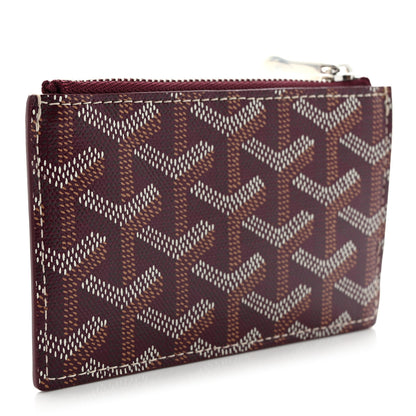 Goyard Goyardine Bourbon Zipped Card Holder Bordeaux 3 of 7