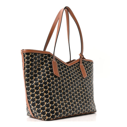 Moynat Calfskin Canvas M Tote PM Brown 4 of 10
