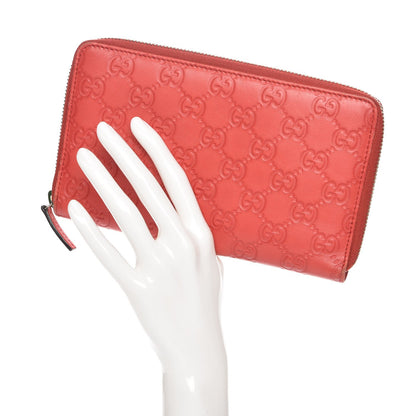 Gucci Guccissima Zip Around Travel Wallet Red 2 of 8