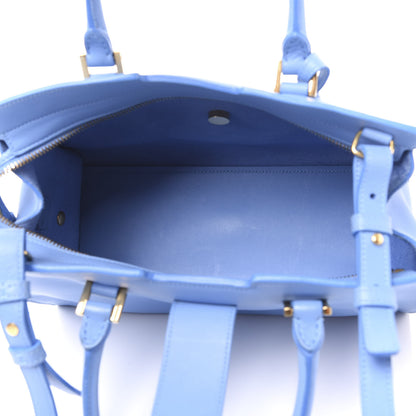 Saint Laurent Calfskin Monogram Baby Cabas Blue Glacier 4 of 8