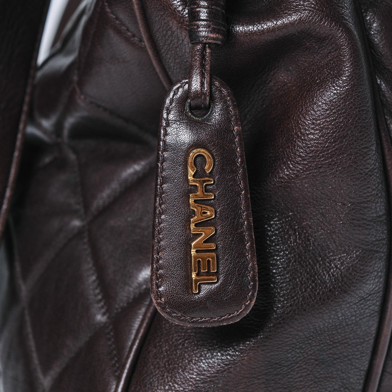 Chanel Lambskin Quilted Shoulder Bag Brown 7 of 7