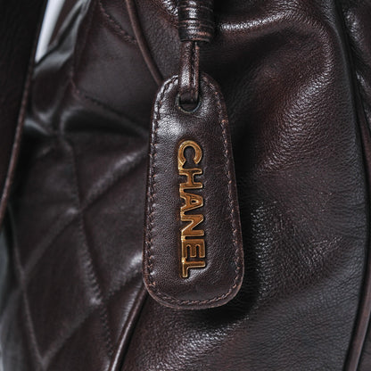 Chanel Lambskin Quilted Shoulder Bag Brown 7 of 7