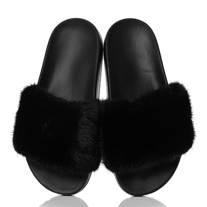 Givenchy Mink Rubber Slide Sandals 37 Black 5 of 8