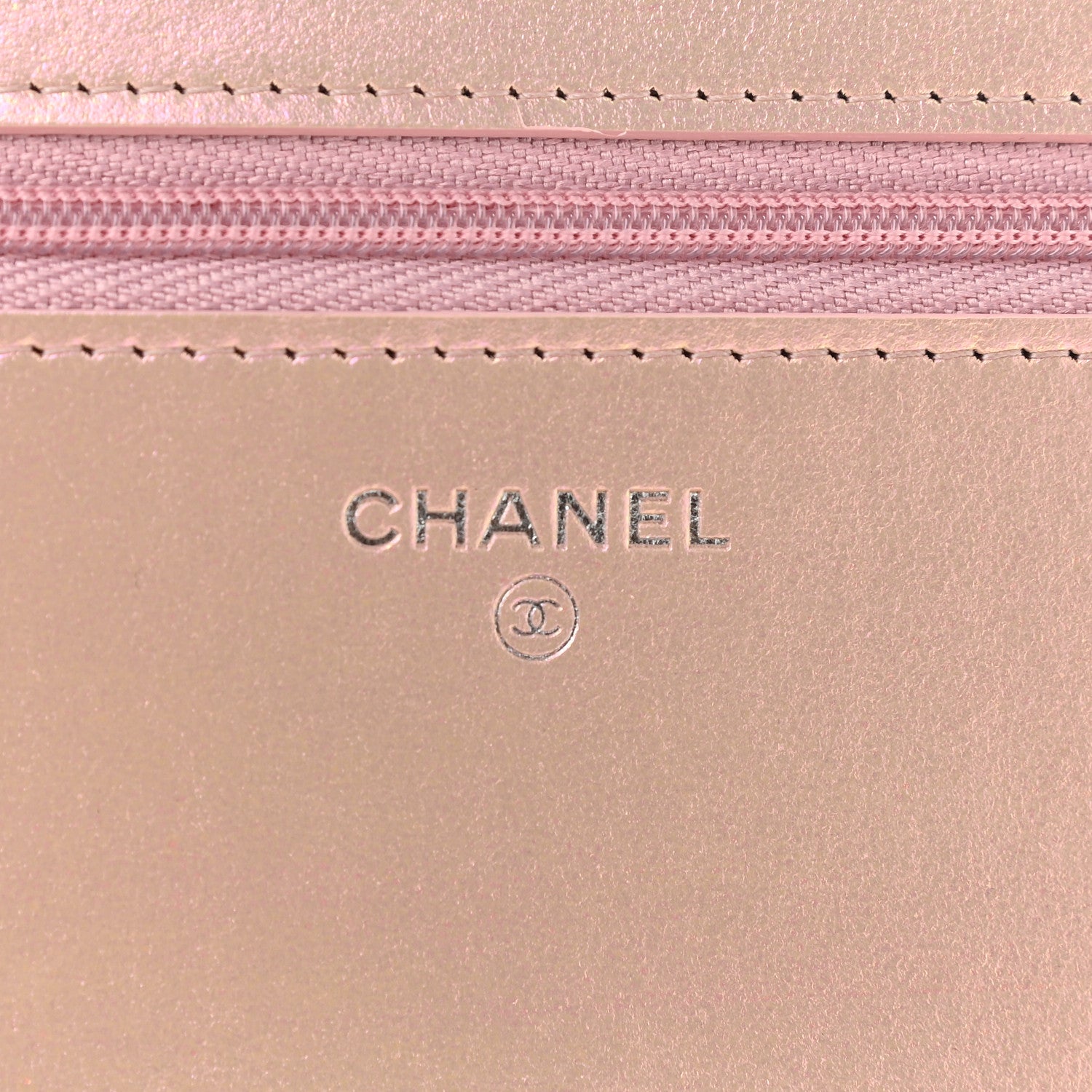 Chanel Iridescent Calfskin Quilted Wallet On Chain WOC Pink 6 of 10