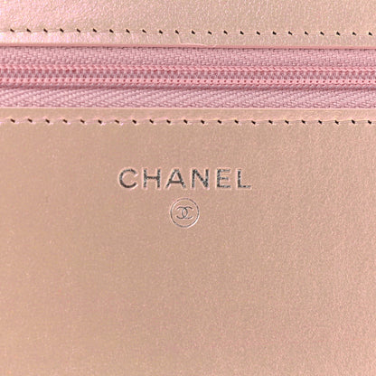 Chanel Iridescent Calfskin Quilted Wallet On Chain WOC Pink 6 of 10