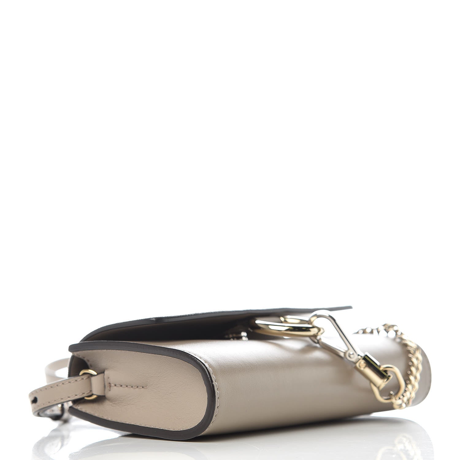 Chloe Suede Calfskin Mini Faye Shoulder Bag Motty Grey 4 of 10