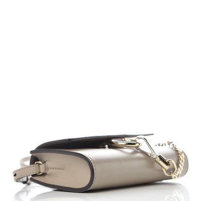Chloe Suede Calfskin Mini Faye Shoulder Bag Motty Grey 4 of 10