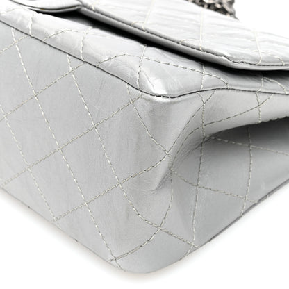 Chanel Metallic Aged Calfskin Quilted 2.55 Reissue 226 Flap Silver 10 of 10