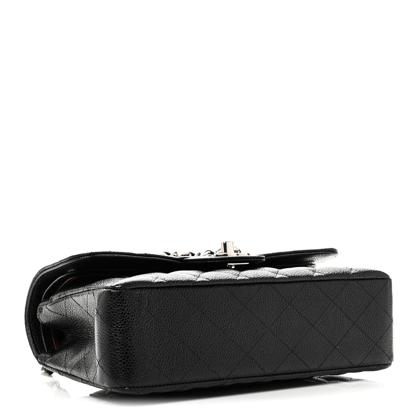 Caviar Quilted Small Double Flap Black