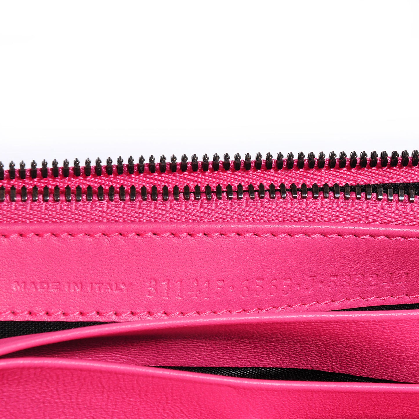 Calfskin Papier Platre Money Wallet Framboise
