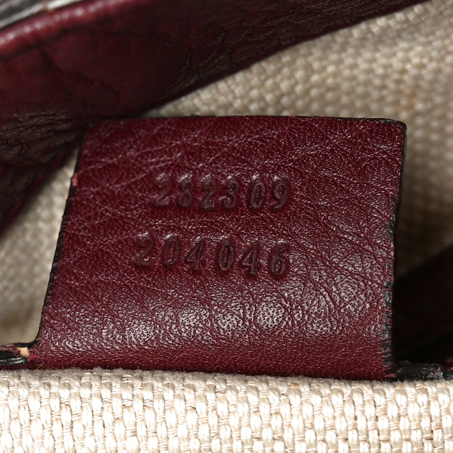 Gucci Pebbled Calfskin Medium Soho Shoulder Bag Bordeaux 7 of 10
