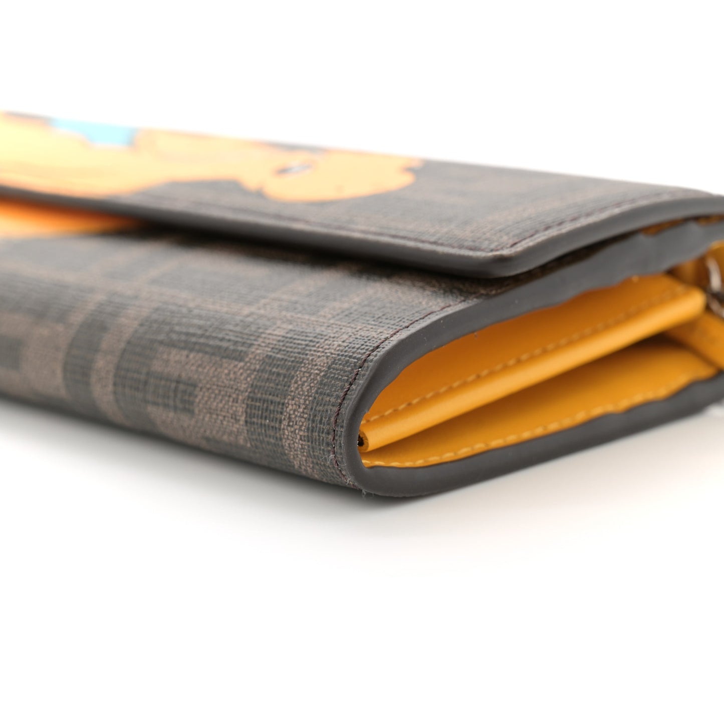 X FRGMT X POKEMON Glazed Fabric FF Pokemon Print Continental Wallet On Chain Tobacco Moro Giallo Tobacco Moro Giallo
