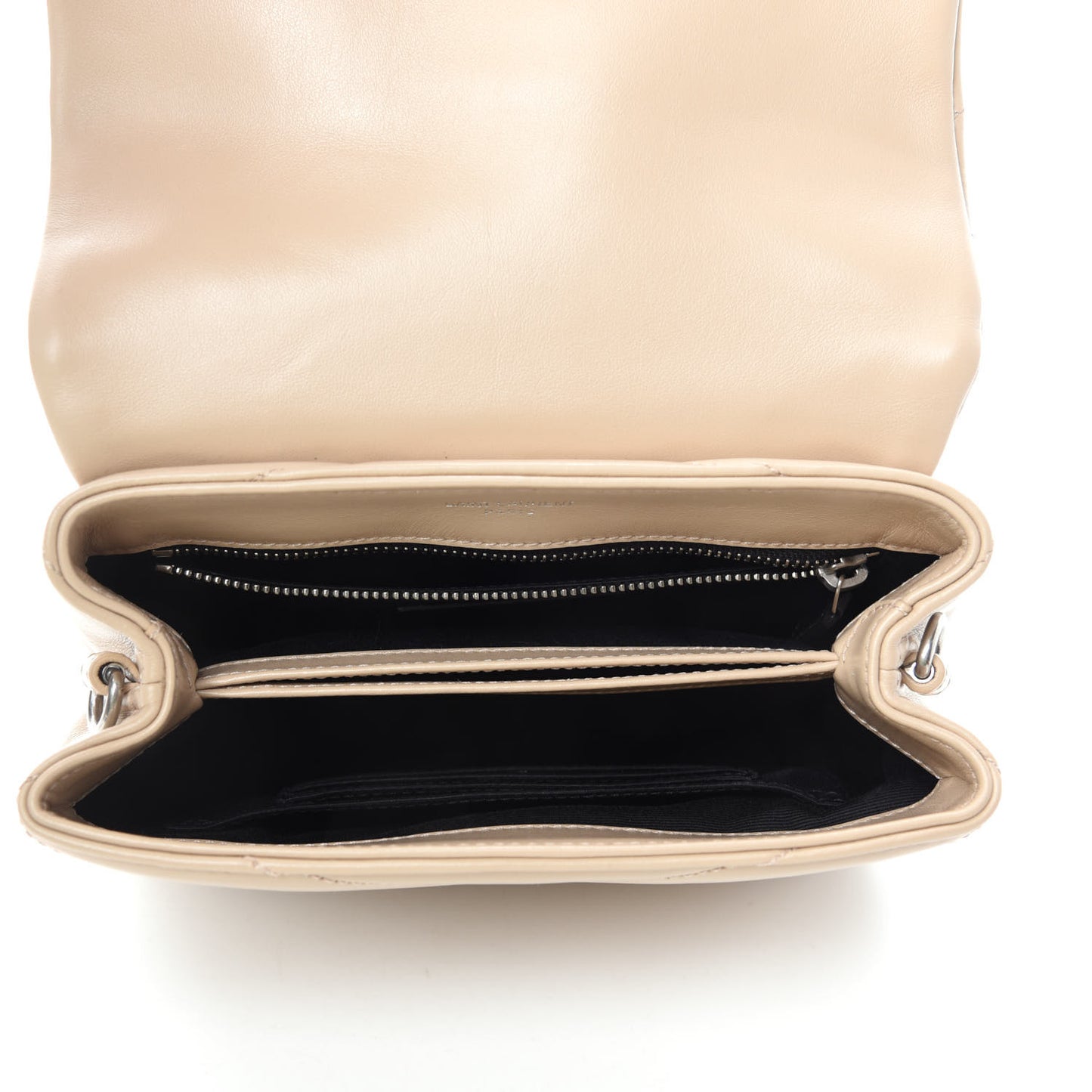 Calfskin Y Quilted Monogram Toy Loulou Satchel Nude Powder
