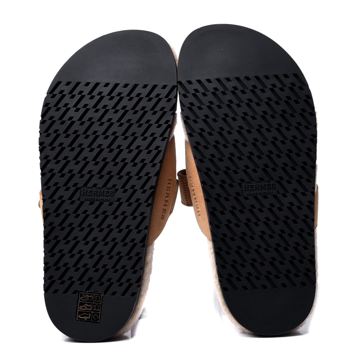 Suede Goatskin Woolskin Womens Chypre Sandals 37.5 Golden Beige
