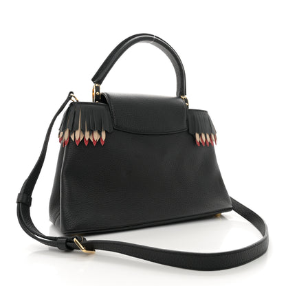 Louis Vuitton Hanami Taurillon Capucines PM Black Multicolor 3 of 10