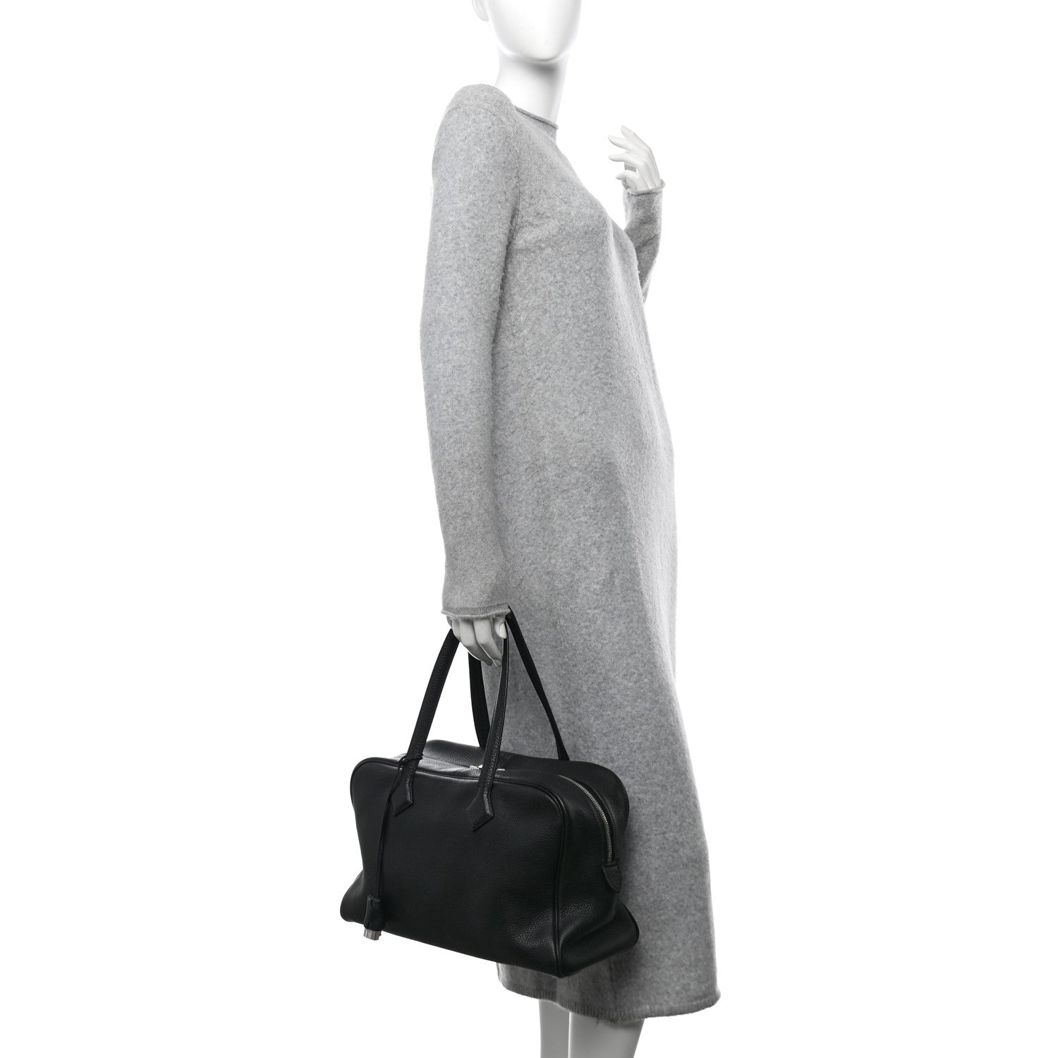 Hermes Taurillon Clemence Victoria II 35 Black 2 of 16