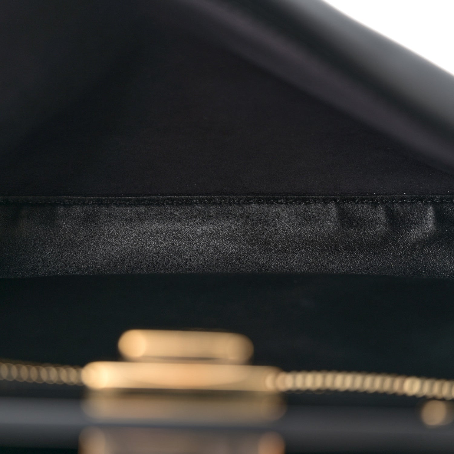 Fendi Vitello Seta Shiny Nappa Medium Peekaboo Iconic Satchel Black 5 of 10