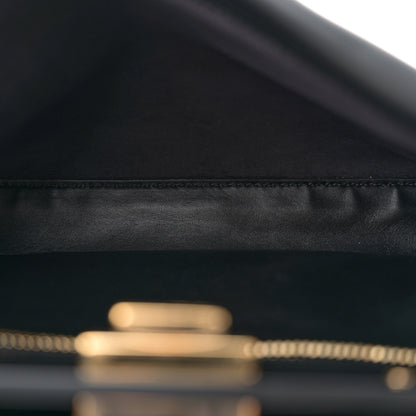Fendi Vitello Seta Shiny Nappa Medium Peekaboo Iconic Satchel Black 5 of 10