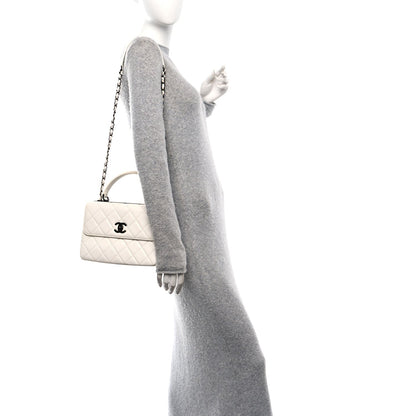 Chanel Lambskin Quilted Small Trendy CC Dual Handle Flap Bag White 2 of 11