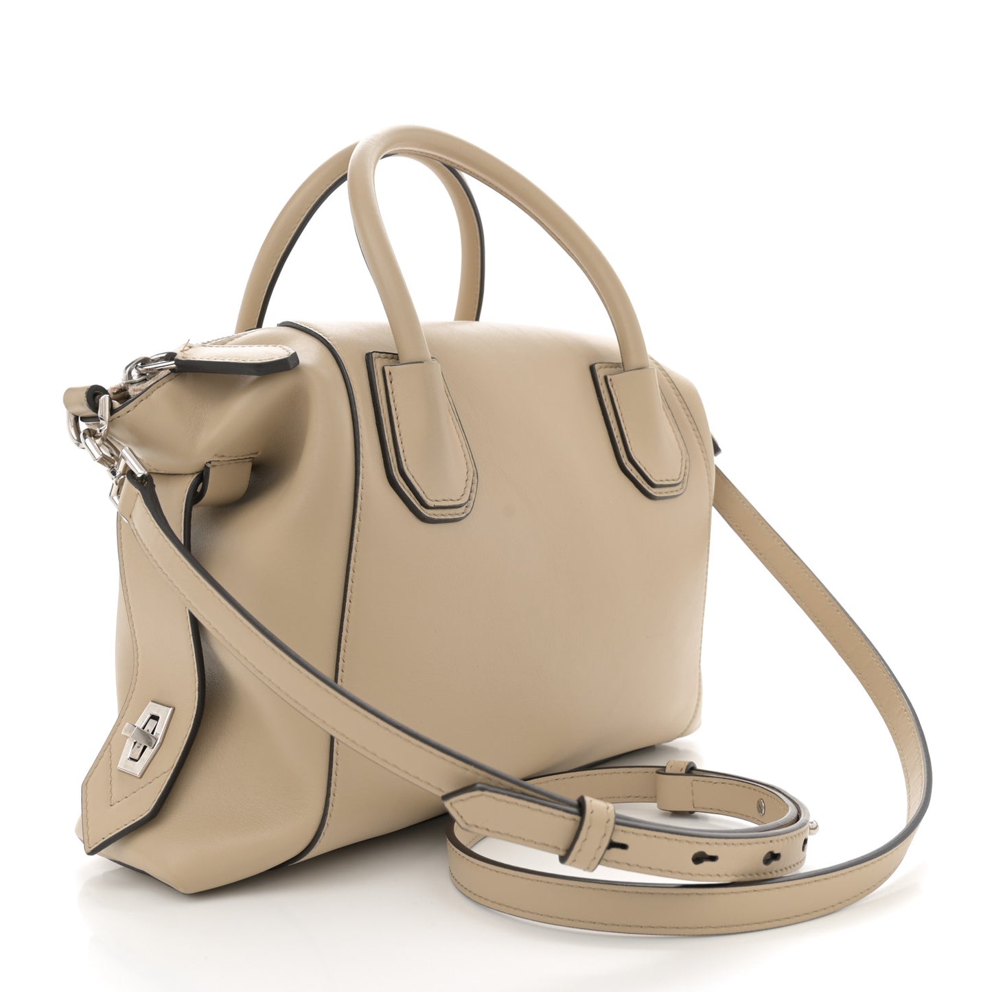 Smooth Calfskin Small Soft Antigona Beige Cappuccino