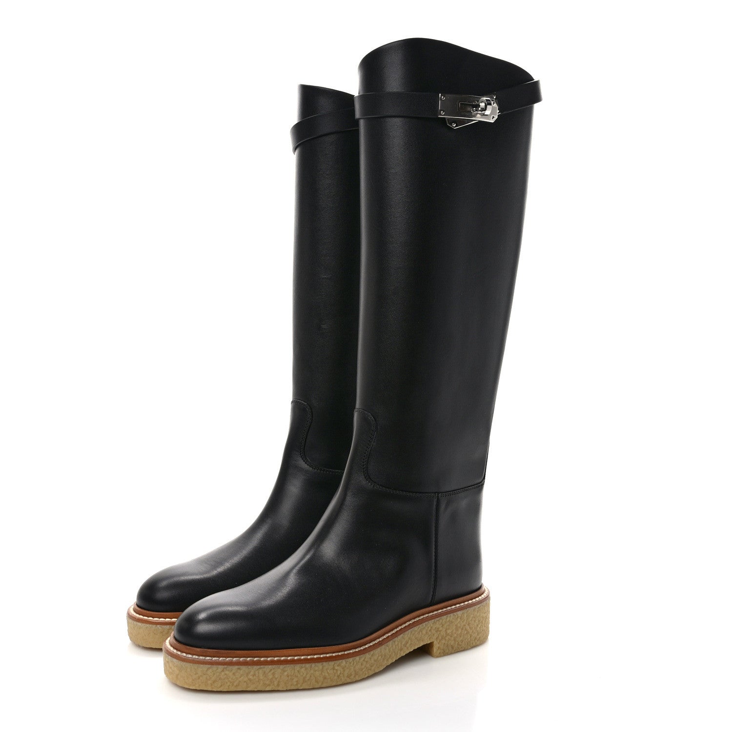 Hermes Calfskin Honey Boots 35 Black 3 of 8