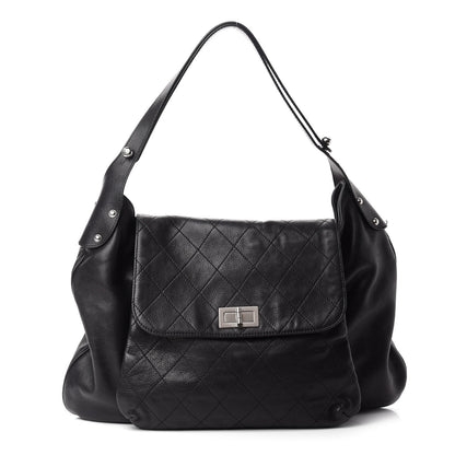 Chanel Caviar Stitched Pocket In The City Hobo Black 1 of 11