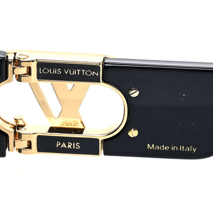 Louis Vuitton Acetate LV Link Square Sunglasses Z1480U Black 5 of 9