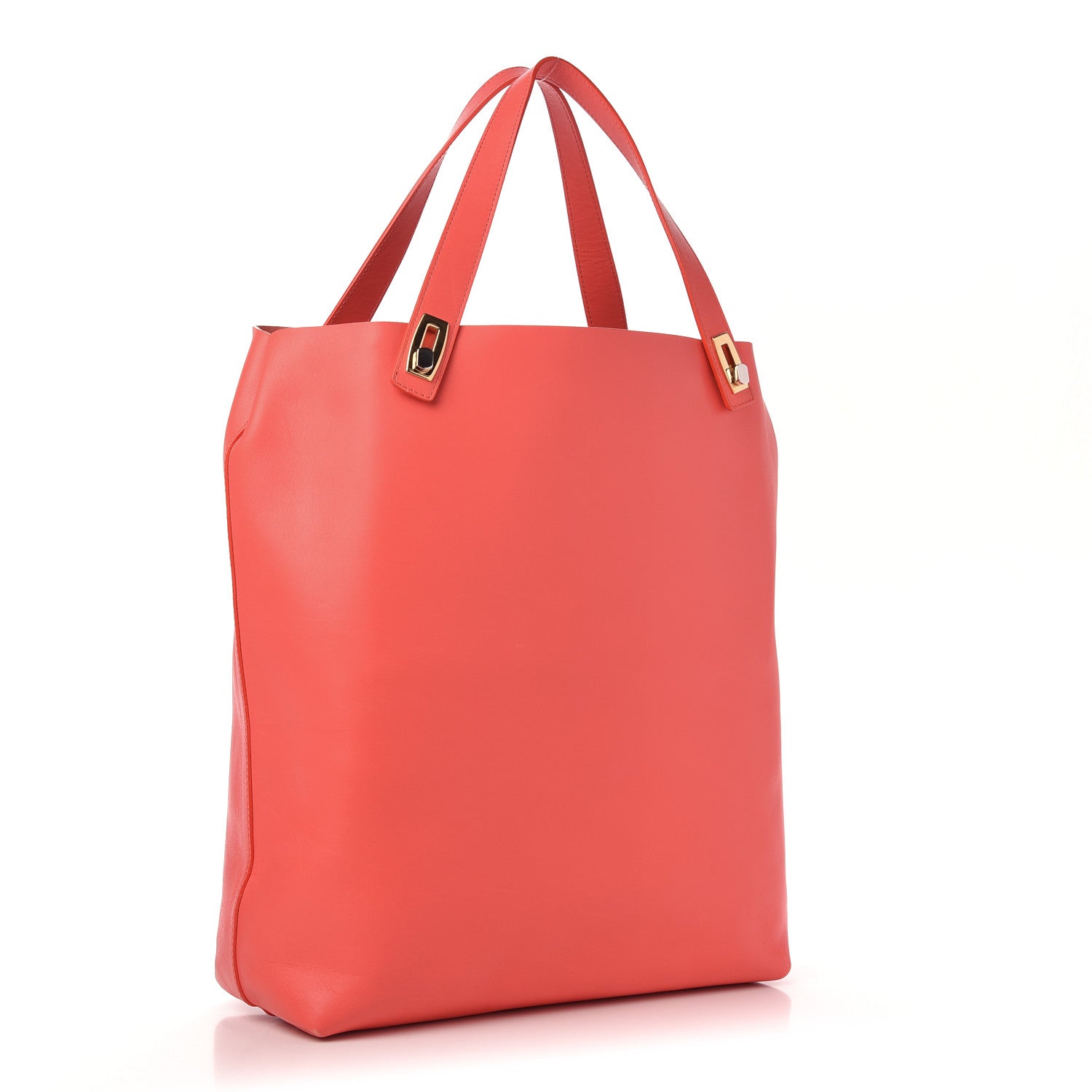 Balenciaga Calfskin Pocket Tote M Coral Black 3 of 9