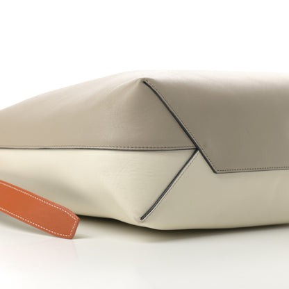 Celine Shiny Smooth Calfskin Small Twisted Cabas Beige White 10 of 12