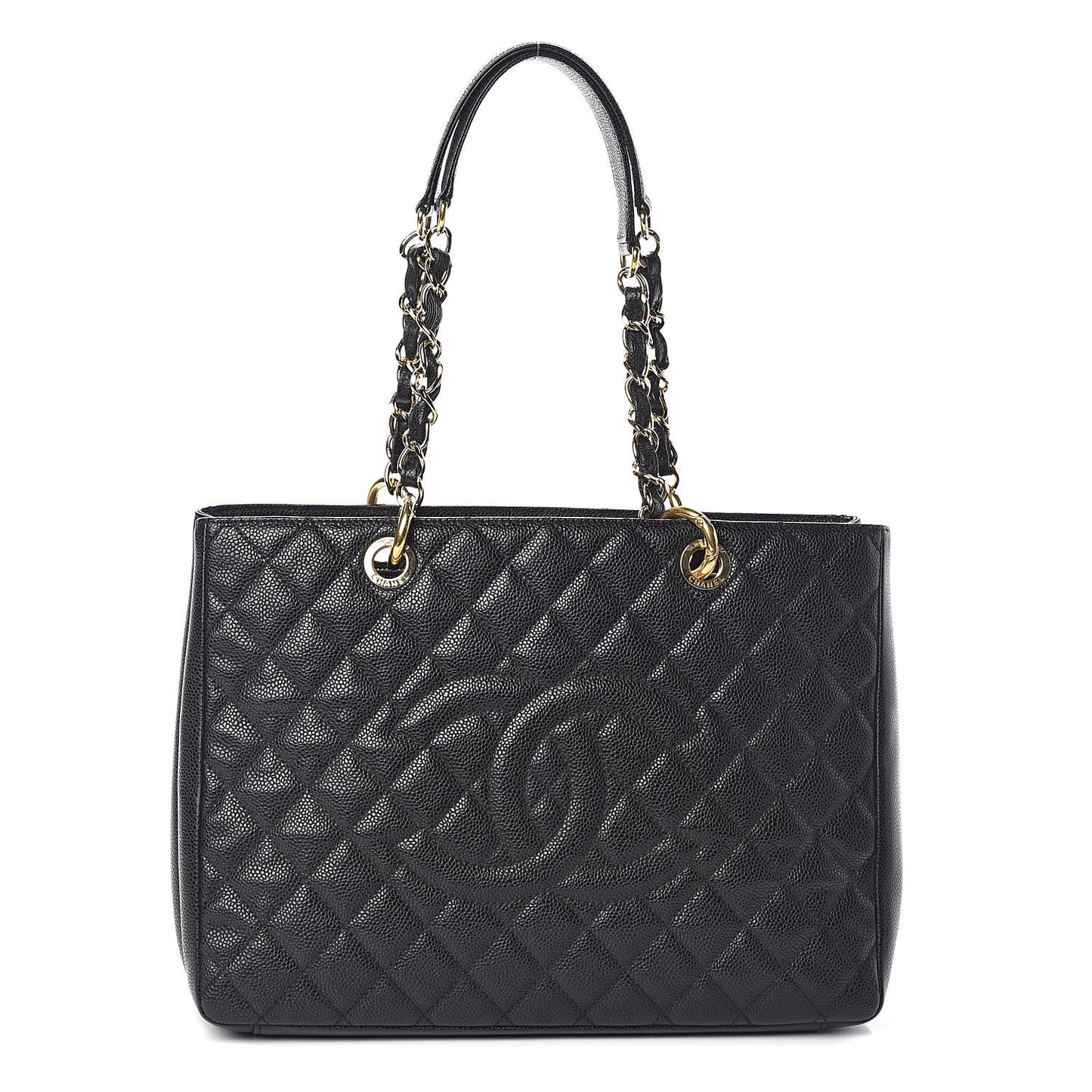 Caviar Quilted Grand Shopping Tote GST Black