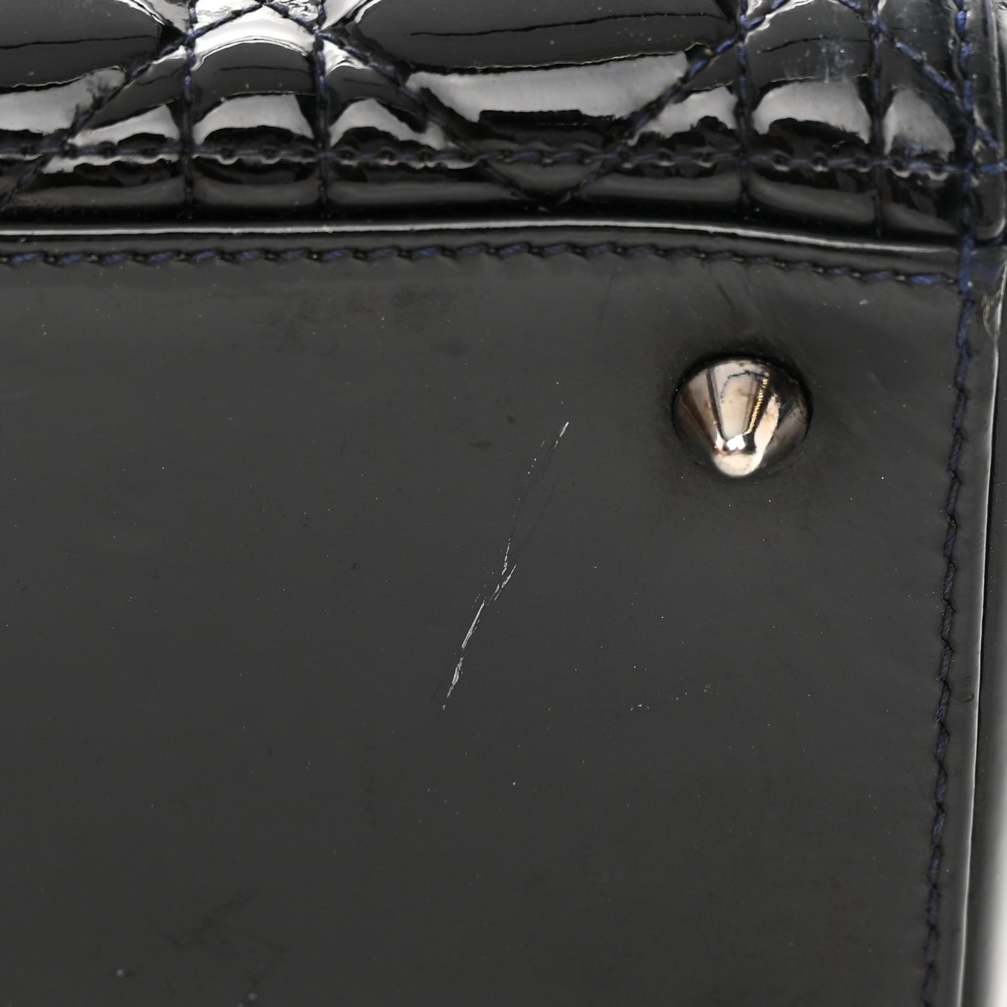 Patent Cannage Medium Lady Dior Black