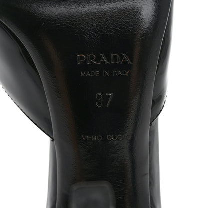 Prada Vernice Metal Pumps 37 Black 8 of 12