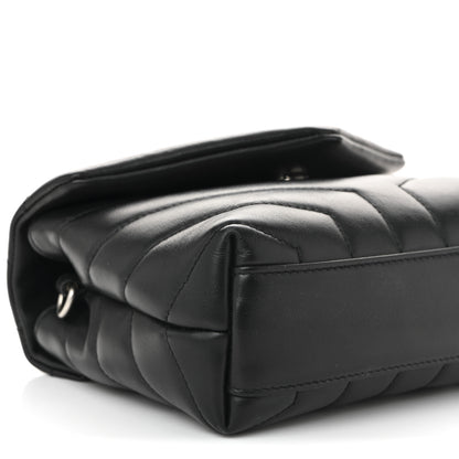 Saint Laurent Calfskin Y Quilted Monogram Toy Loulou Crossbody Bag Black 9 of 10