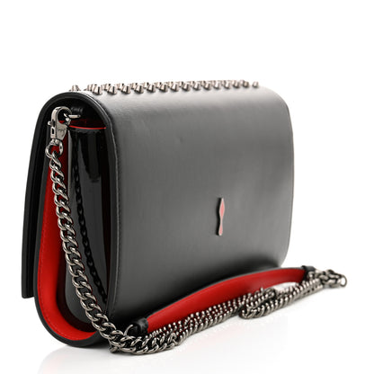 Christian Louboutin Calfskin Spikes Paloma Clutch Black Gunmetal 3 of 10