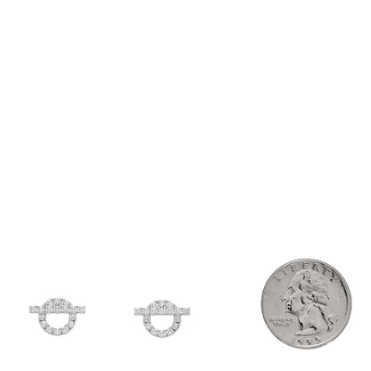 Hermes 18K White Gold Diamond Finesse Earrings 2 of 5