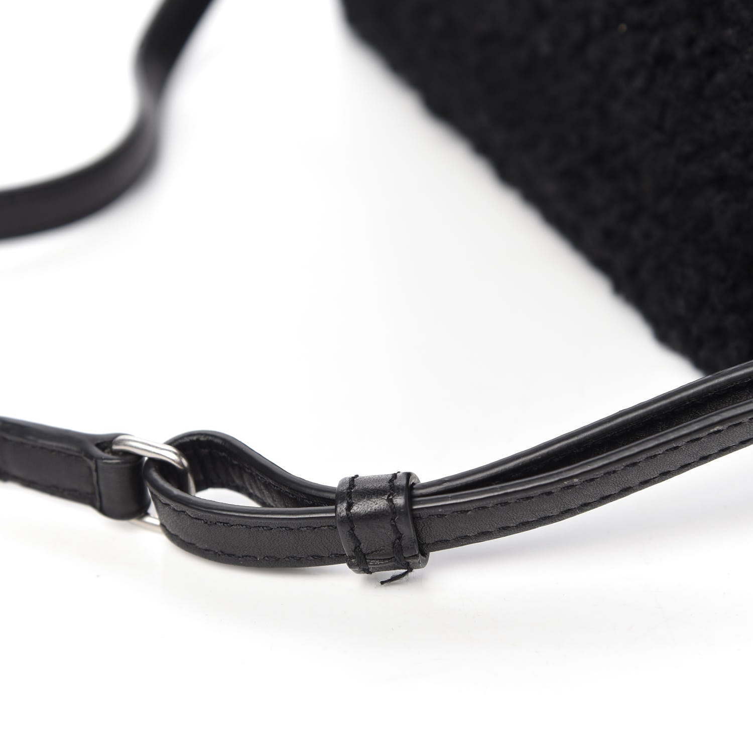 Saint Laurent Shearling Toy Loulou Shoulder Bag Black 11 of 13