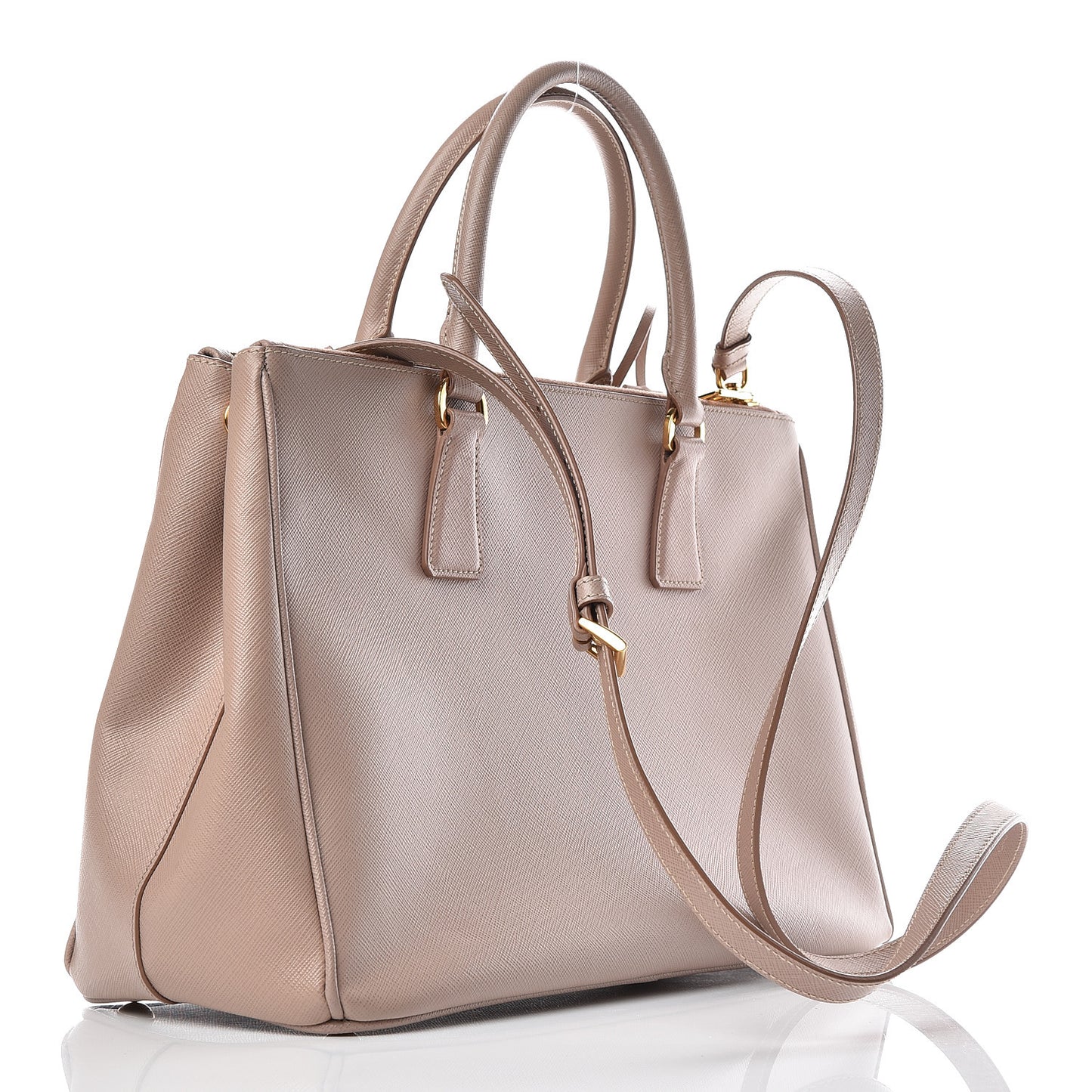 Saffiano Medium Galleria Double Zip Tote Cammeo