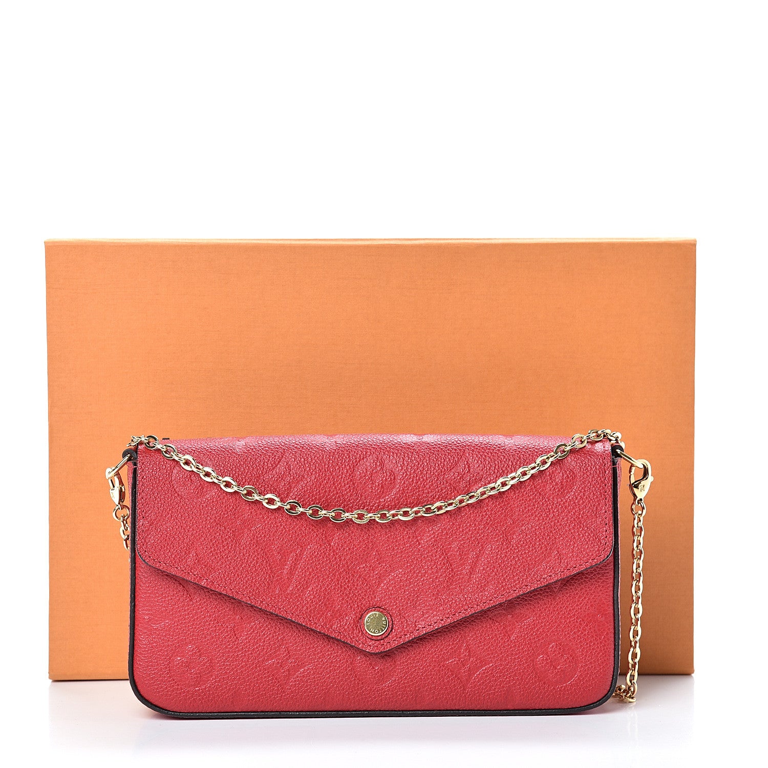Louis Vuitton Empreinte Pochette Felicie Chain Wallet Cherry 13 of 13