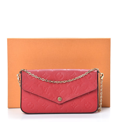 Louis Vuitton Empreinte Pochette Felicie Chain Wallet Cherry 13 of 13