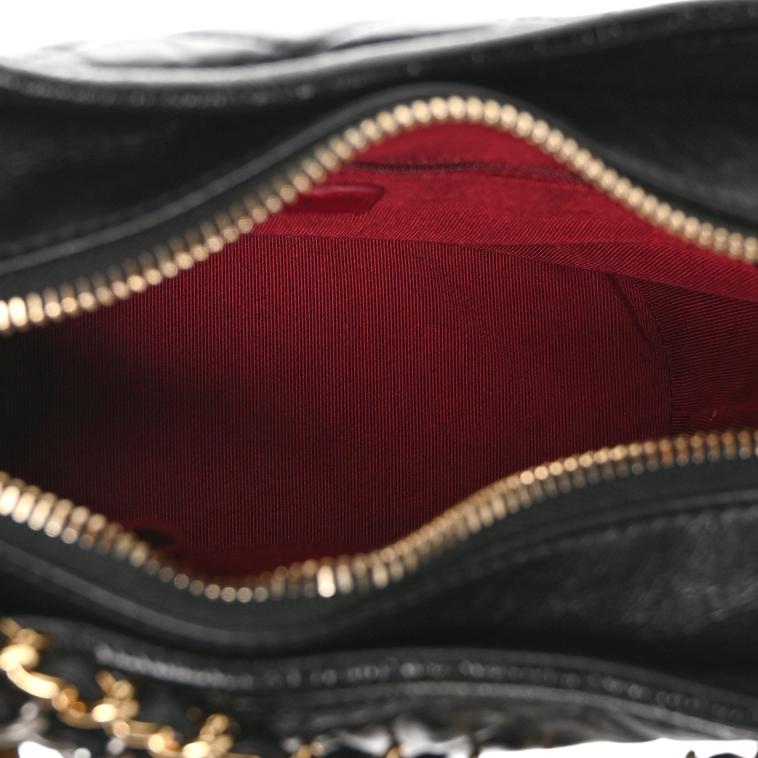 Chanel Aged Calfskin Quilted Small Gabrielle Logo Hobo Black 5 of 10