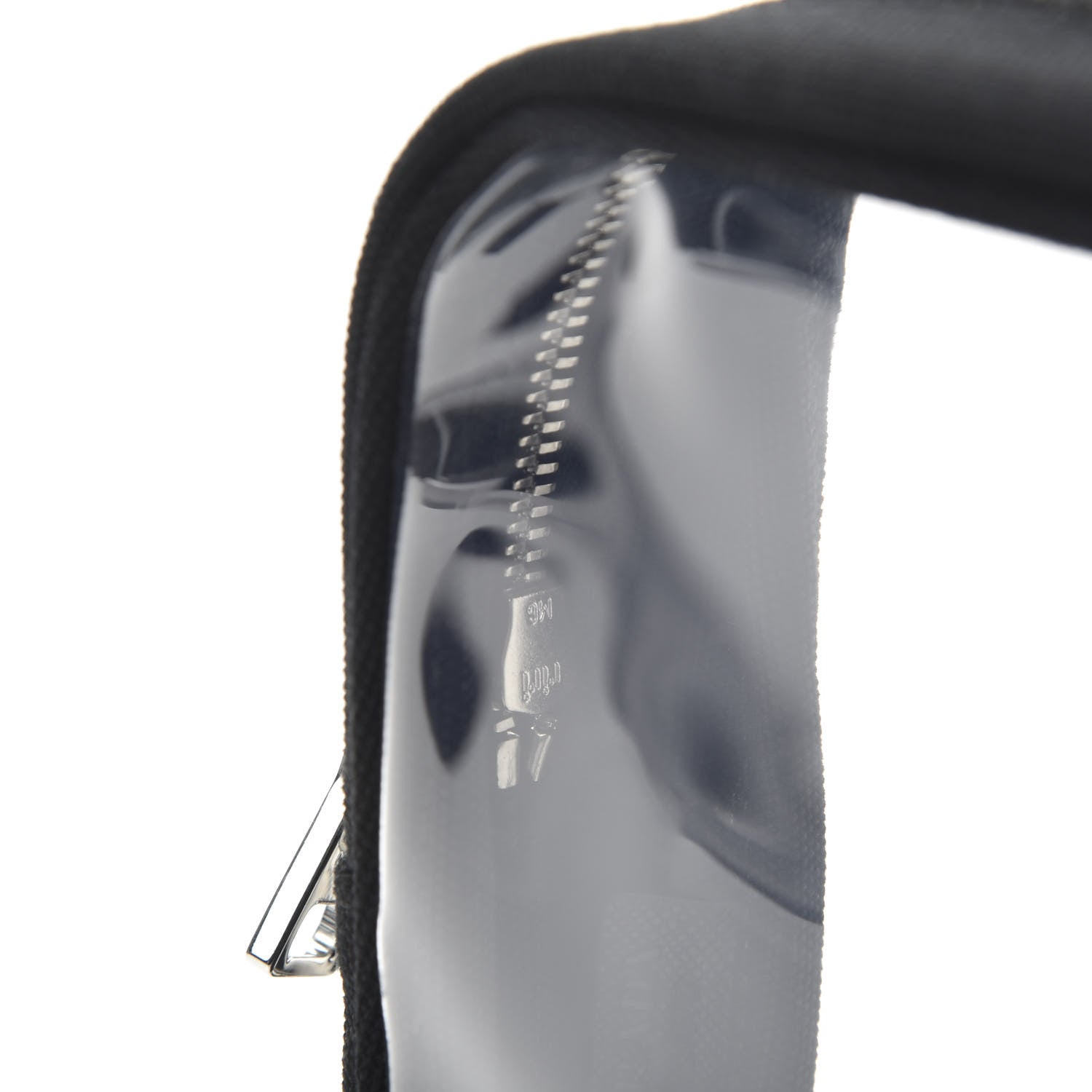 Prada Canvas Plexiglass Wristlet Black 7 of 7