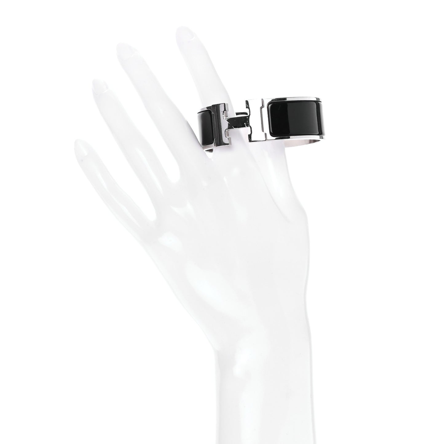 Enamel Wide Clic Clac H Bracelet PM Black