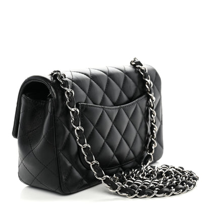 Chanel Lambskin Quilted Mini Rectangular Flap Black 3 of 10