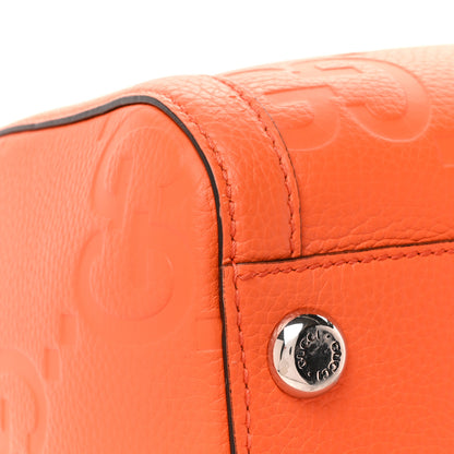 Gucci Piuma Calfskin Jumbo GG Embossed Large Duffle Bag Good Orange 14 of 15