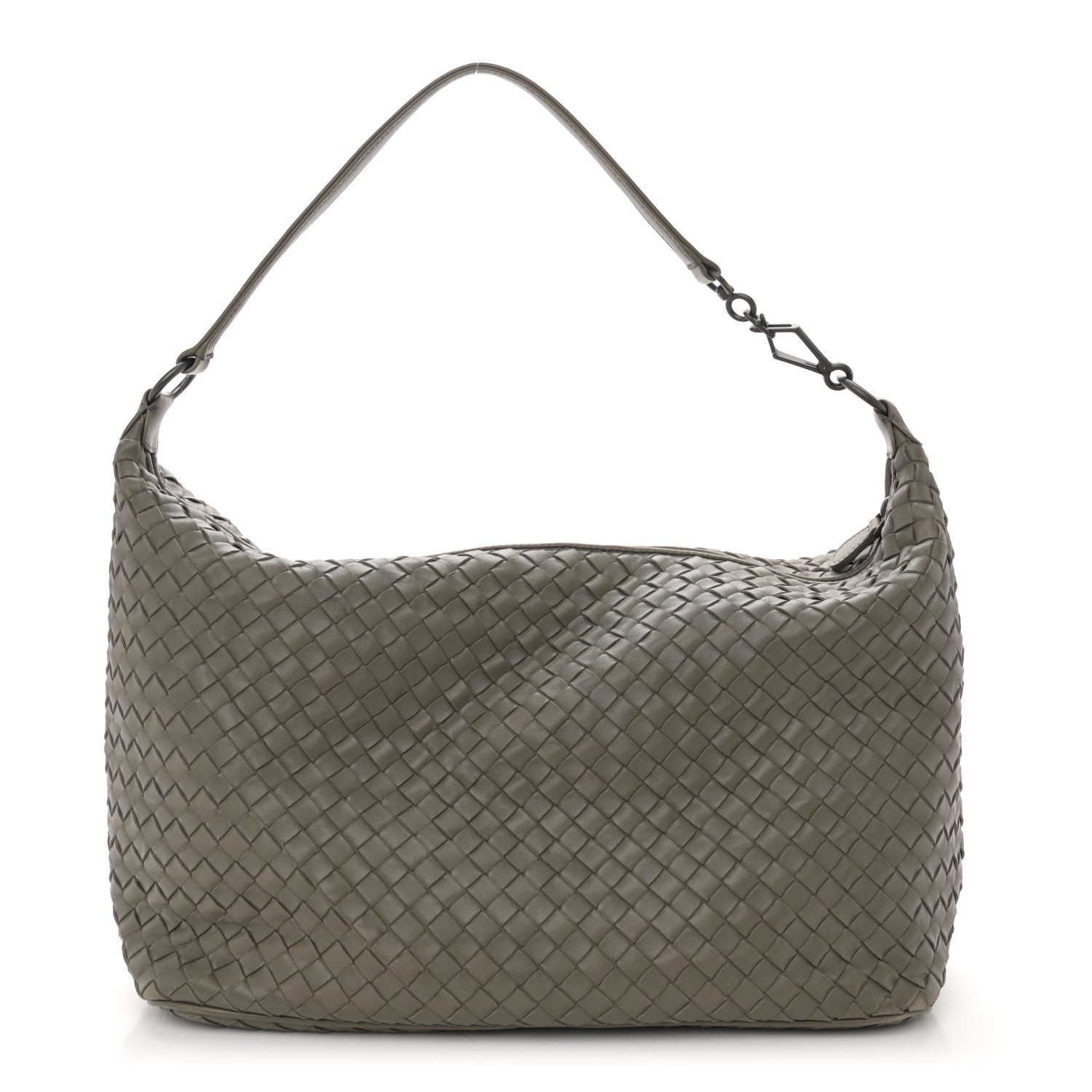 Bottega Veneta Nappa Intrecciato Medium Shoulder Bag Grey 1 of 11