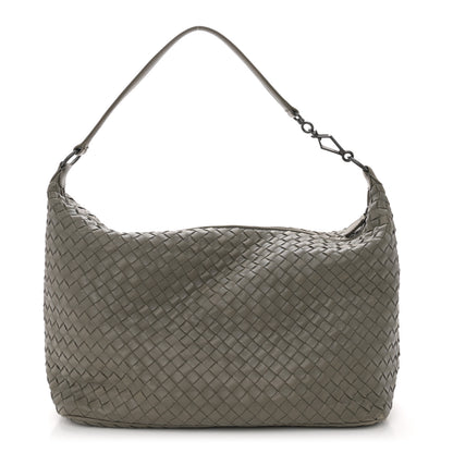 Bottega Veneta Nappa Intrecciato Medium Shoulder Bag Grey 1 of 11