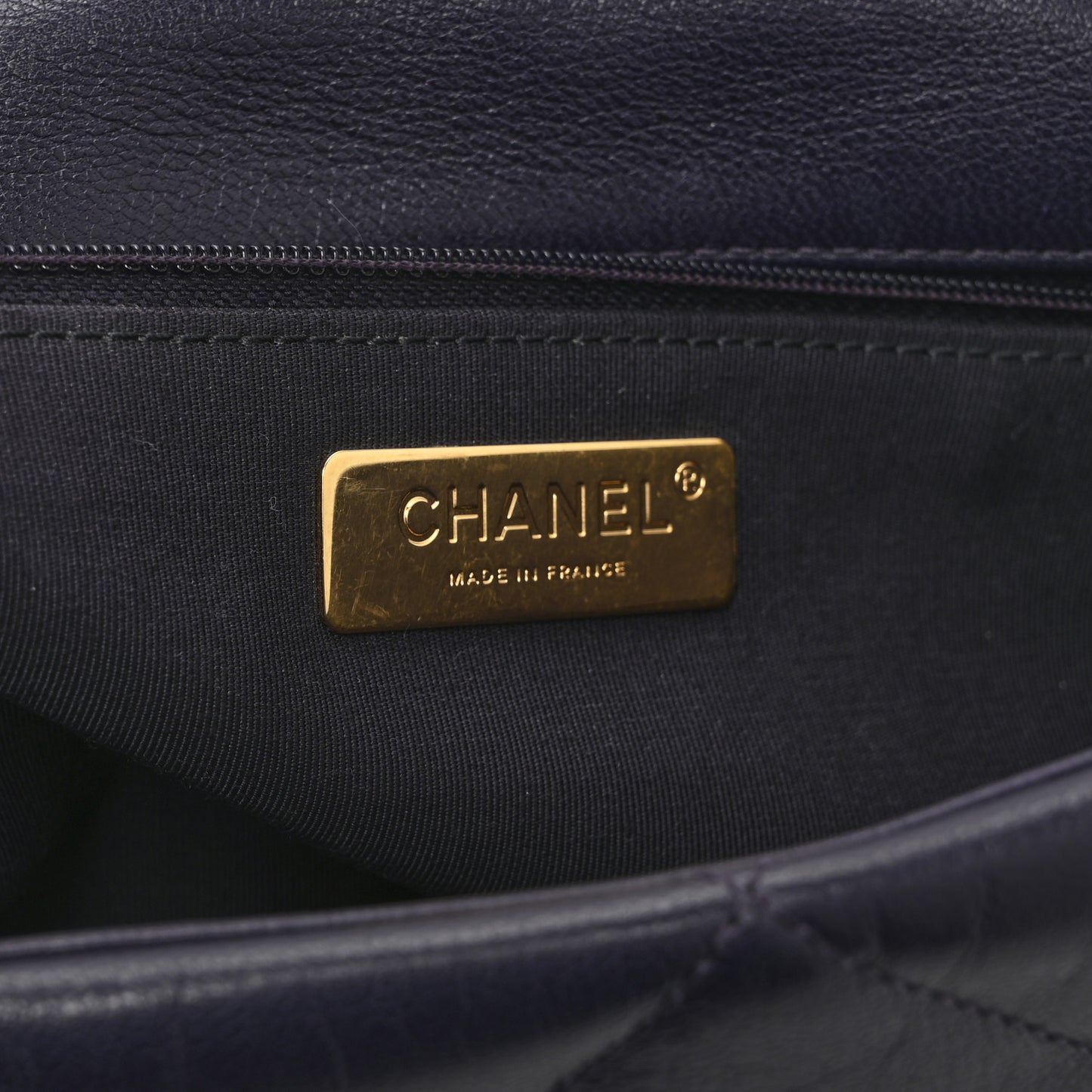 Goatskin Quilted Large Chanel 19 Flap Puple