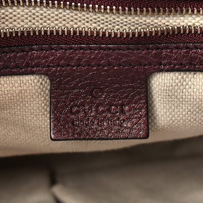 Gucci Metallic Cellarius Calfskin Medium Soho Chain Shoulder Bag Classic Burgundy 6 of 11