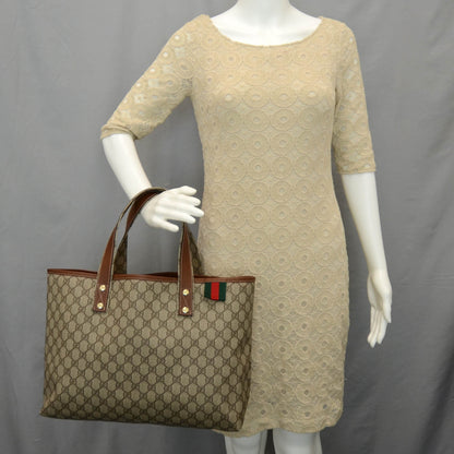 Gucci GG Plus Monogram Medium Signature Web Loop Tote Light Brown 2 of 8