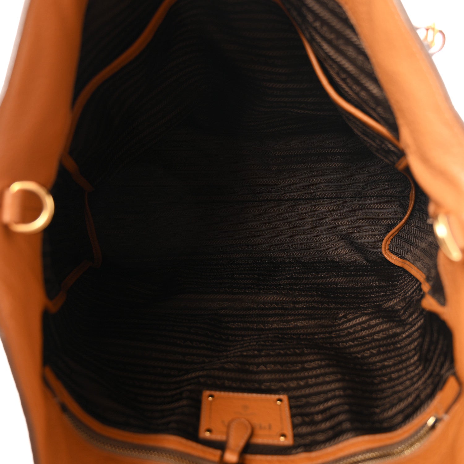 Prada Vitello Daino Shopping Tote Ambra 5 of 11
